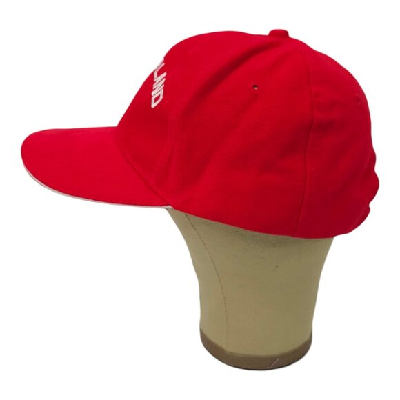 Switzerland Logo Strap Back Cap Spell Out Embroidered Hat Red DK Doerig Kreier - Picture 11 of 15